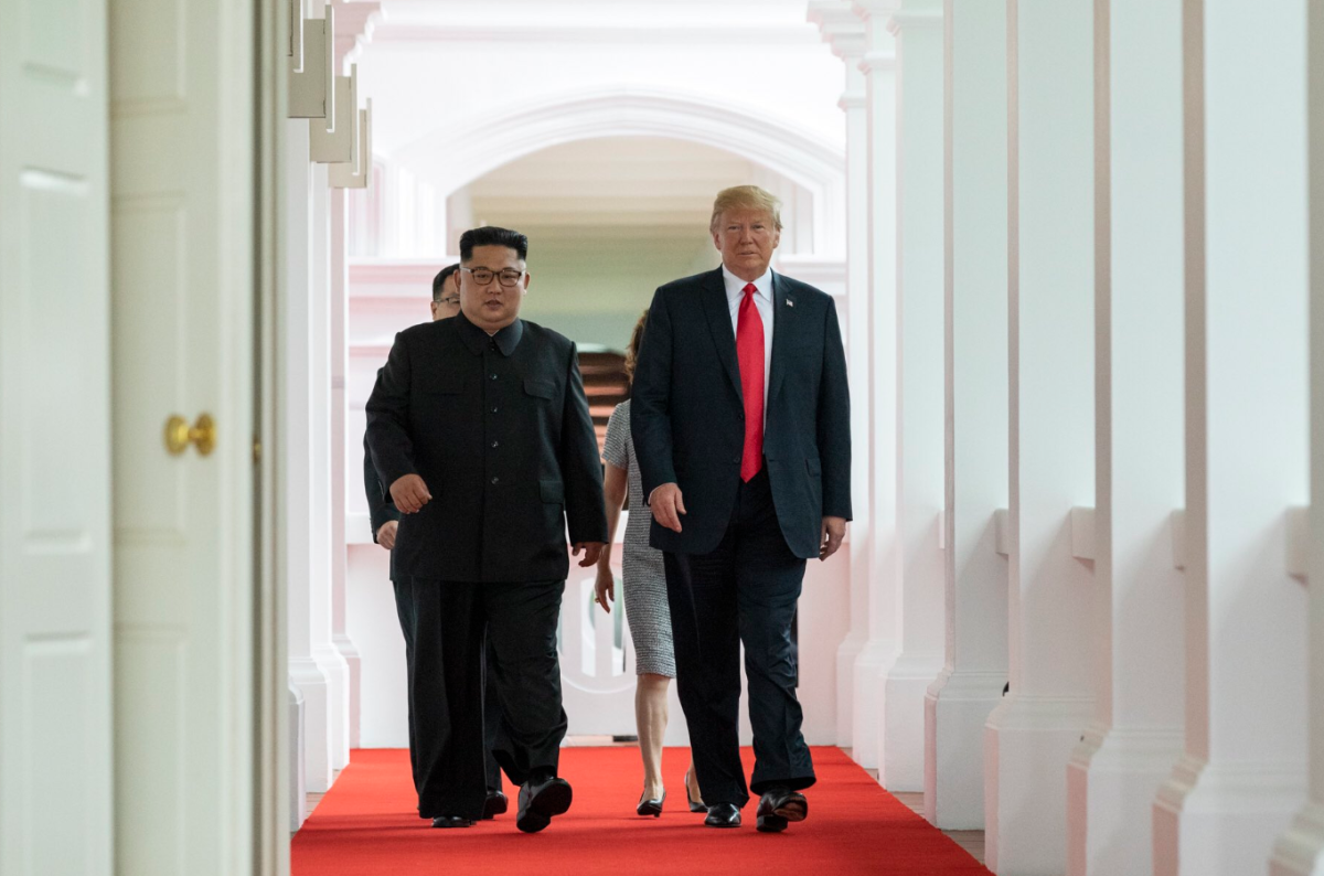 Trump and Kim at Singapore Summit 