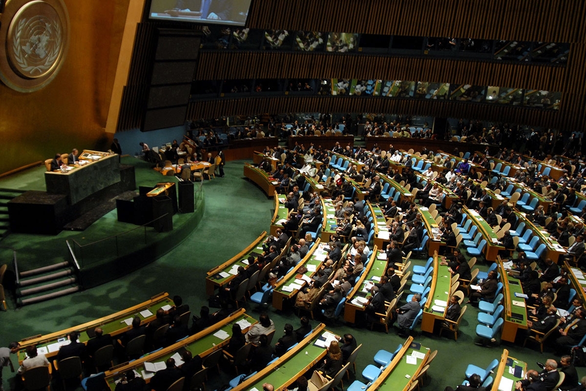 UN meeting on environment at General Assembly.