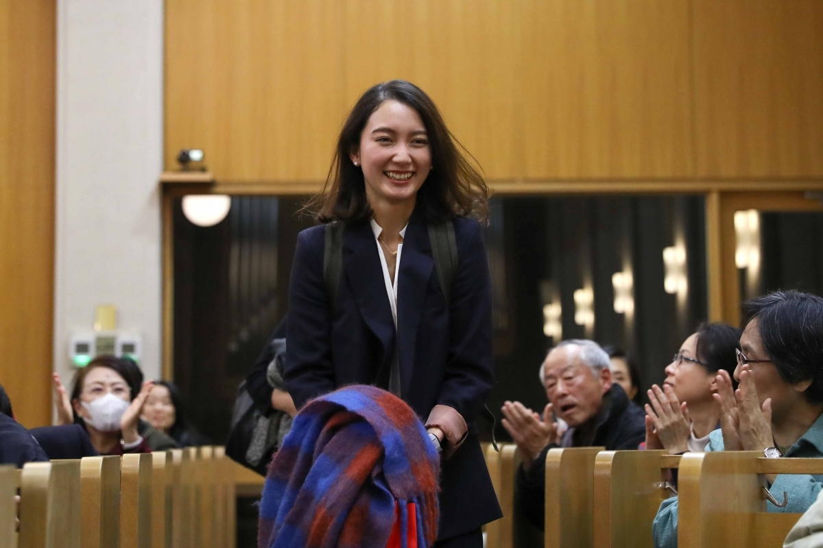 Shiori Ito in court on December 18, 2019 