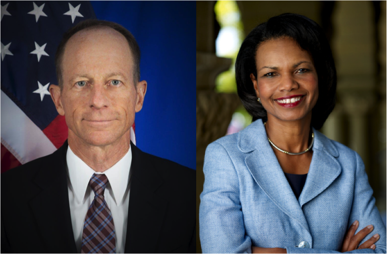 Condolezza Rice and David Stilwell