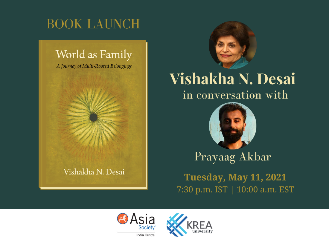 [Book Launch]  World as Family: Vishakha N. Desai, in conversation with Prayaag Akbar