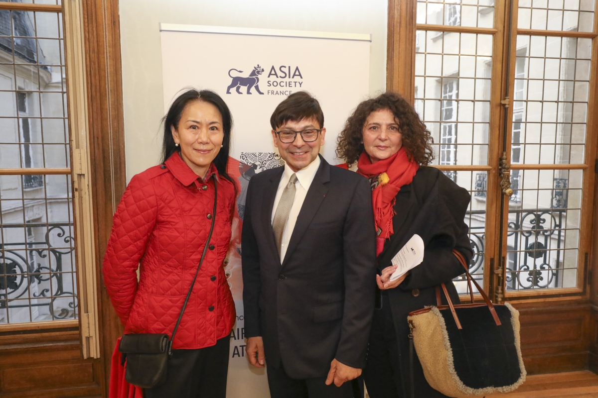 Y Ping Sun Chair of AS Texas Center with Serge Dumont Chair of AS France Center and Mme Valêrie Terranova