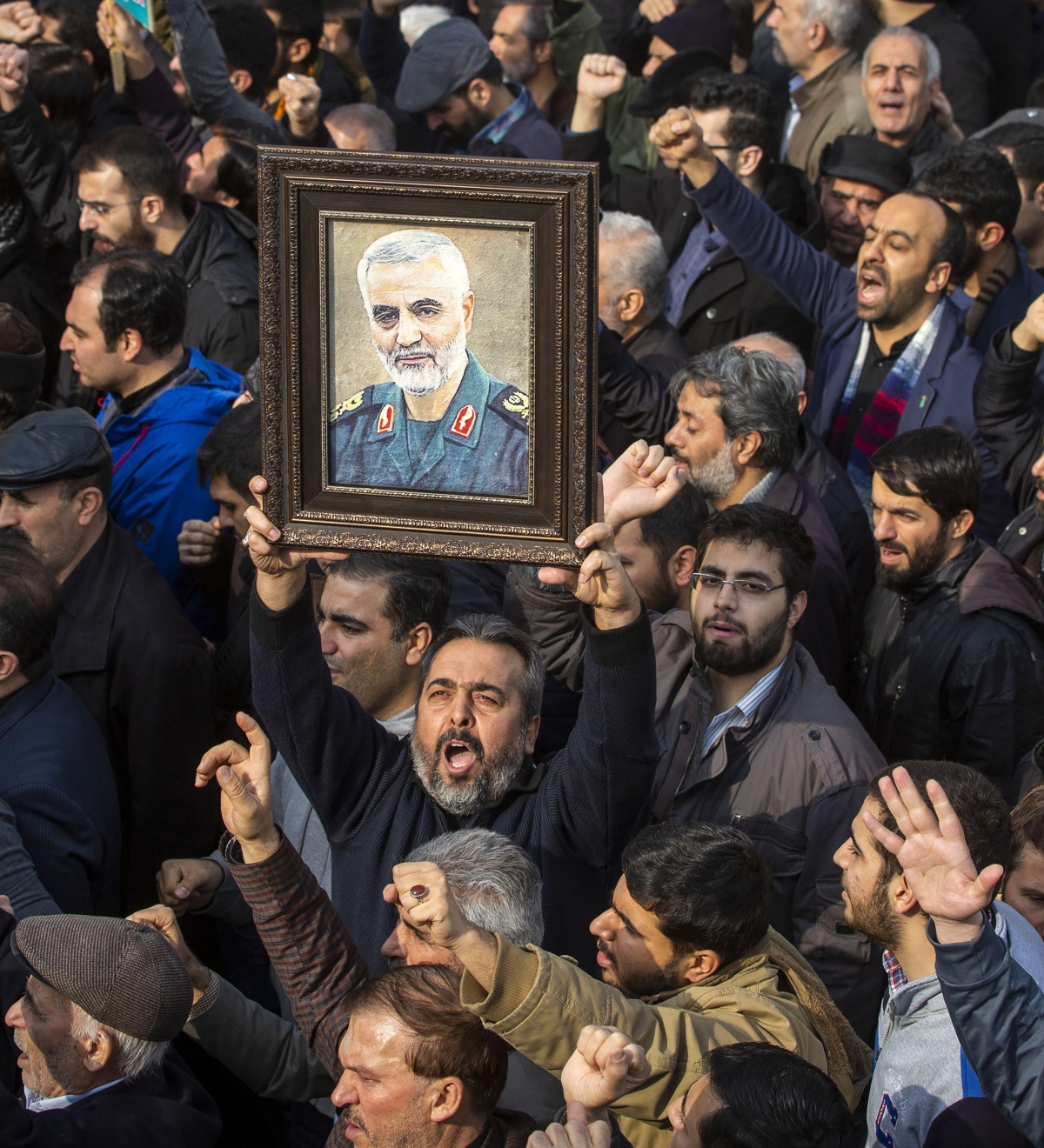 Iranians protest the death of Qassem Soleimani