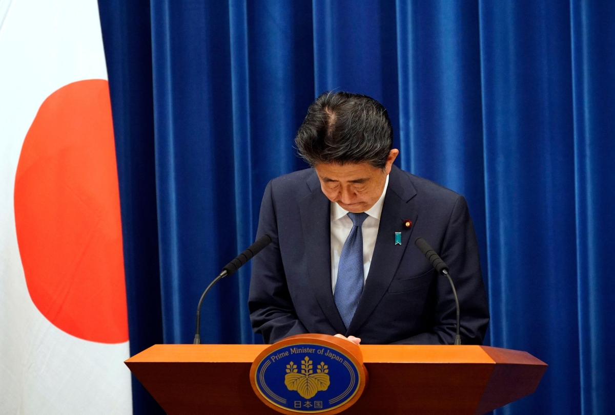 Shinzo Abe announces his resignation