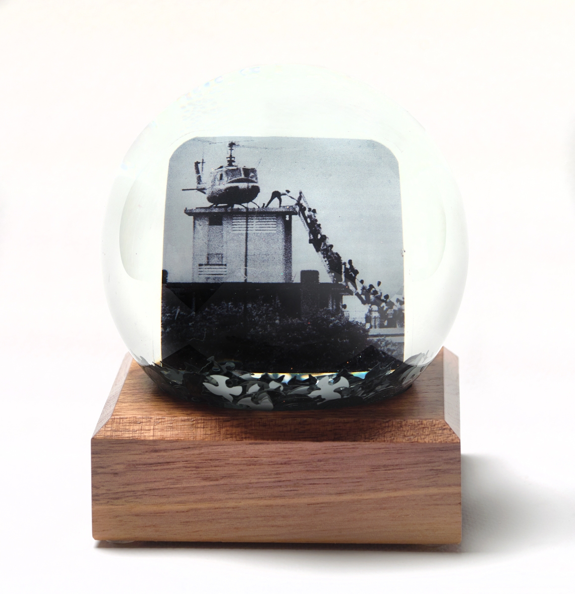 Phung Huynh, ‘April 30, 1975 Snowglobe,’ 2021, Mixed media sculpture, Courtesy of the artist
