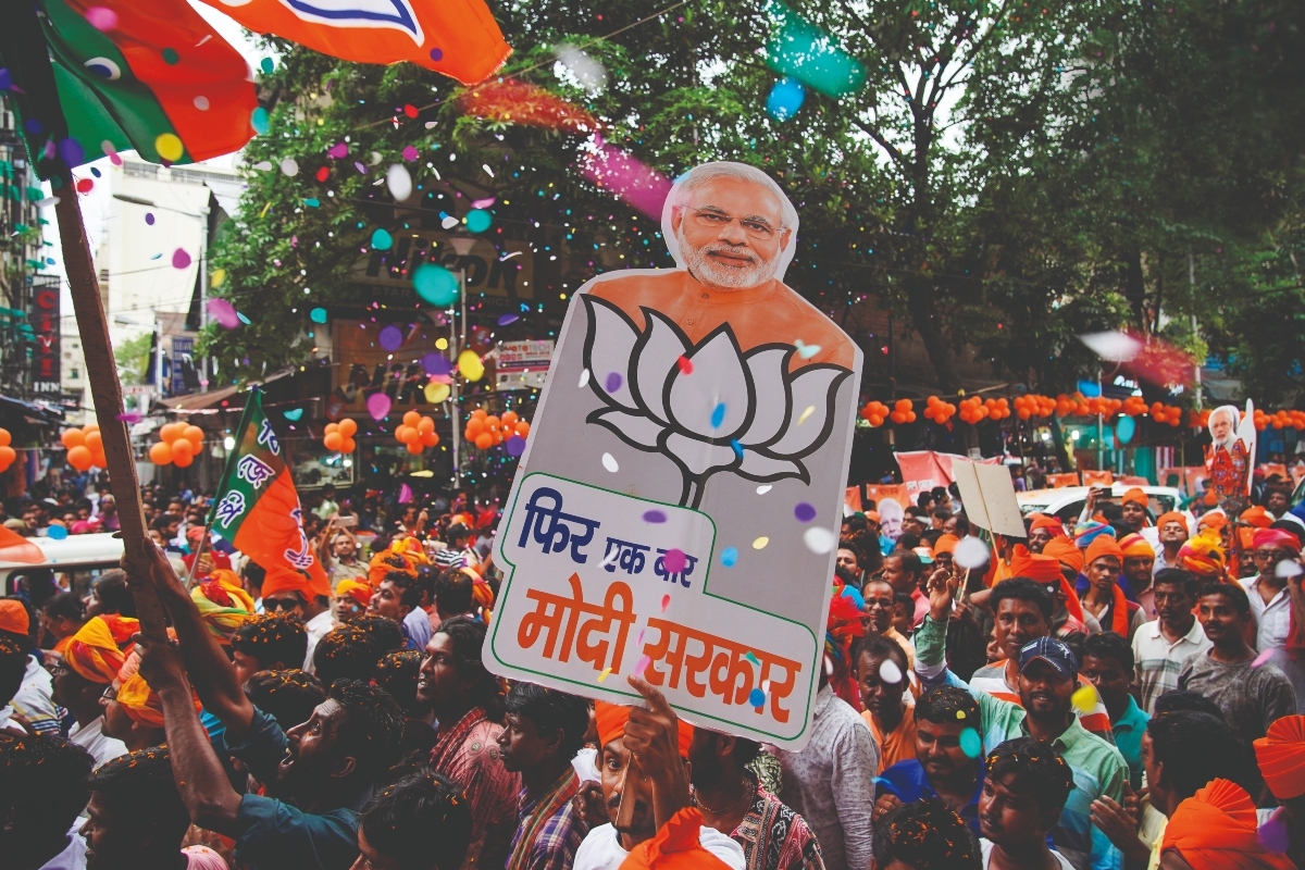 A BJP rally in Kolkata ahead of the May 2019 election.