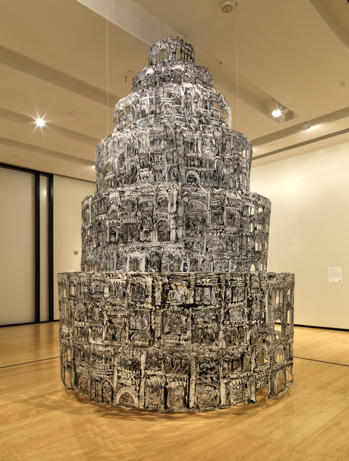 Installation view, Asia Society Triennial: "We Do Not Dream Alone," Asia Society Museum, New York, 2020. Kevork Mourad, Seeing Through Babel, 2019, Courtesy of the Artist. Photograph: Bruce M. White, 2020.
