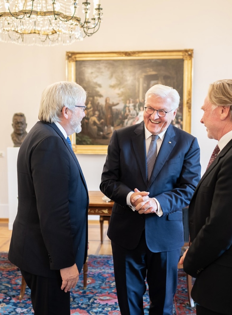 Kevin Rudd speaks with German President Frank-Walter Steinmeier