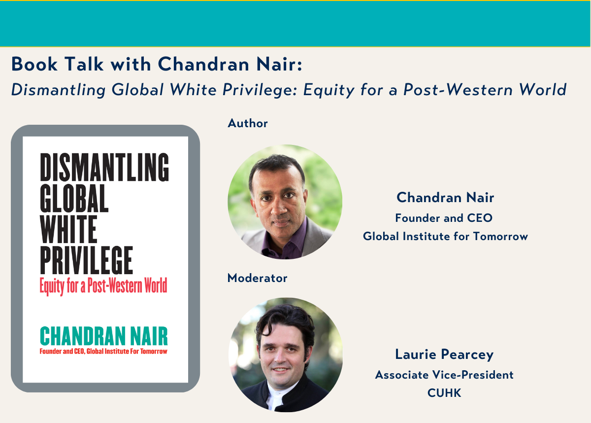 Book Talk with Chandran Nair