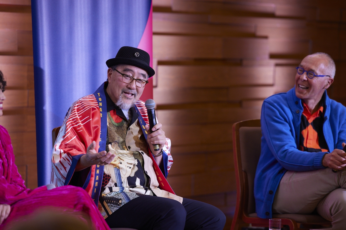 Akira Tana explains the music selection and his heritage and as a Japanese American. Majority of the music were Japanese children’s classics that you grow up listening but being raised in the U.S., he first heard it as an adult.