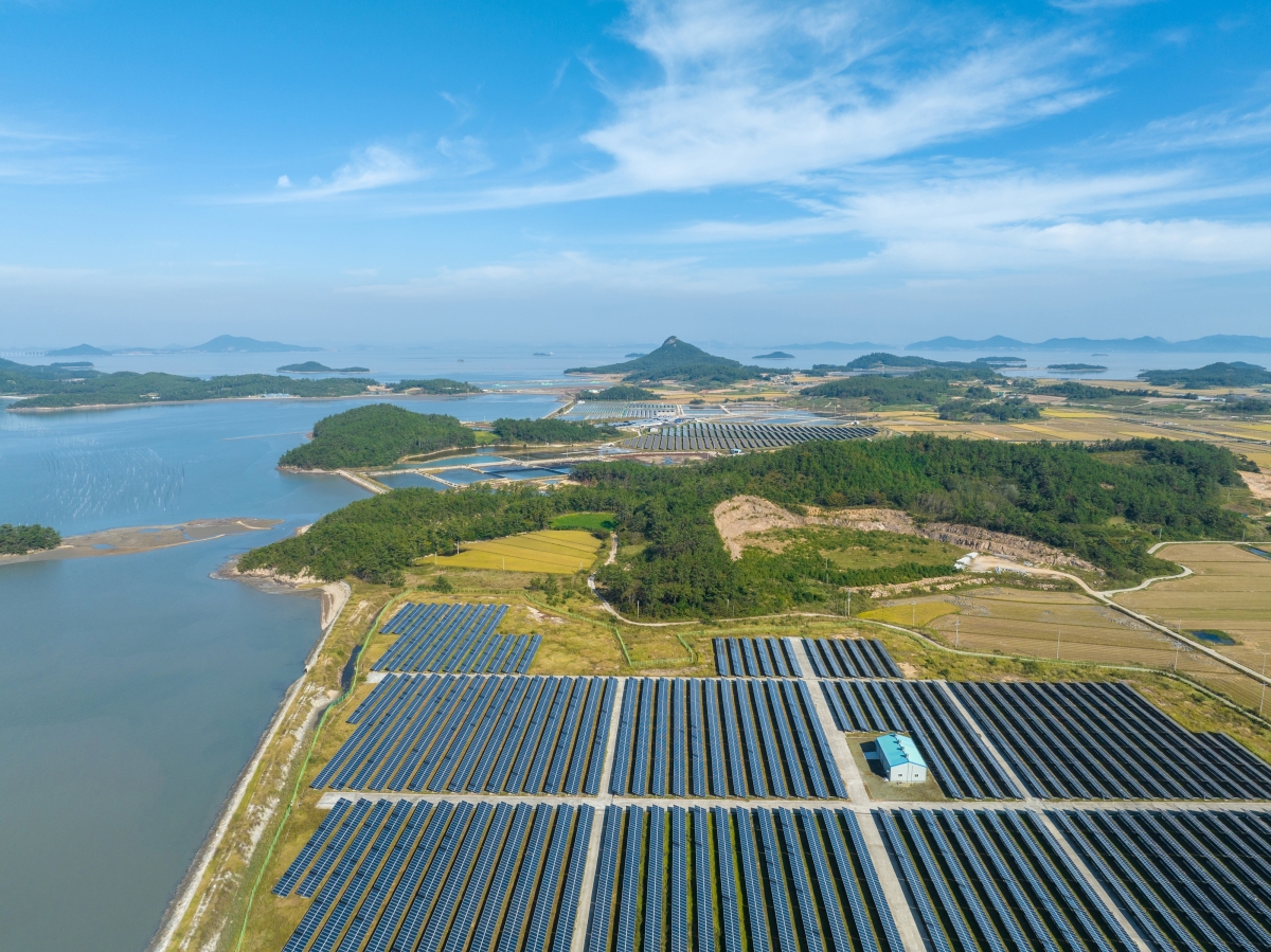 Solar farm near Sinan-gun, South Korea (Shutterstock)