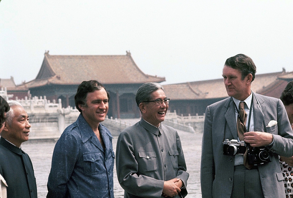 Prime Minister Malcolm Fraser, Foreign Minister Andrew Peacock and Chinese Foreign Minister Qiao Guanhua, Beijing 1976