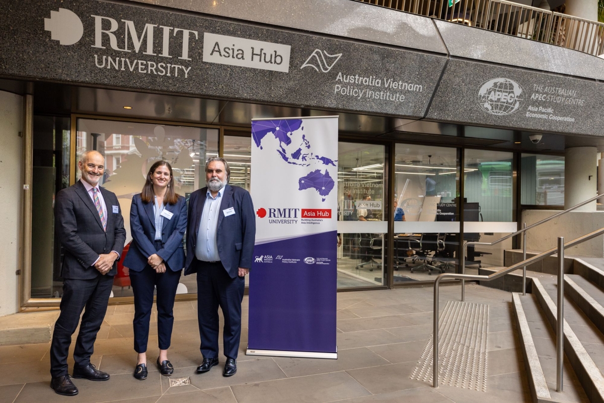 RMIT Asia Hub Alec Cameron, Dominique Wiehahn, Anthony Bubalo