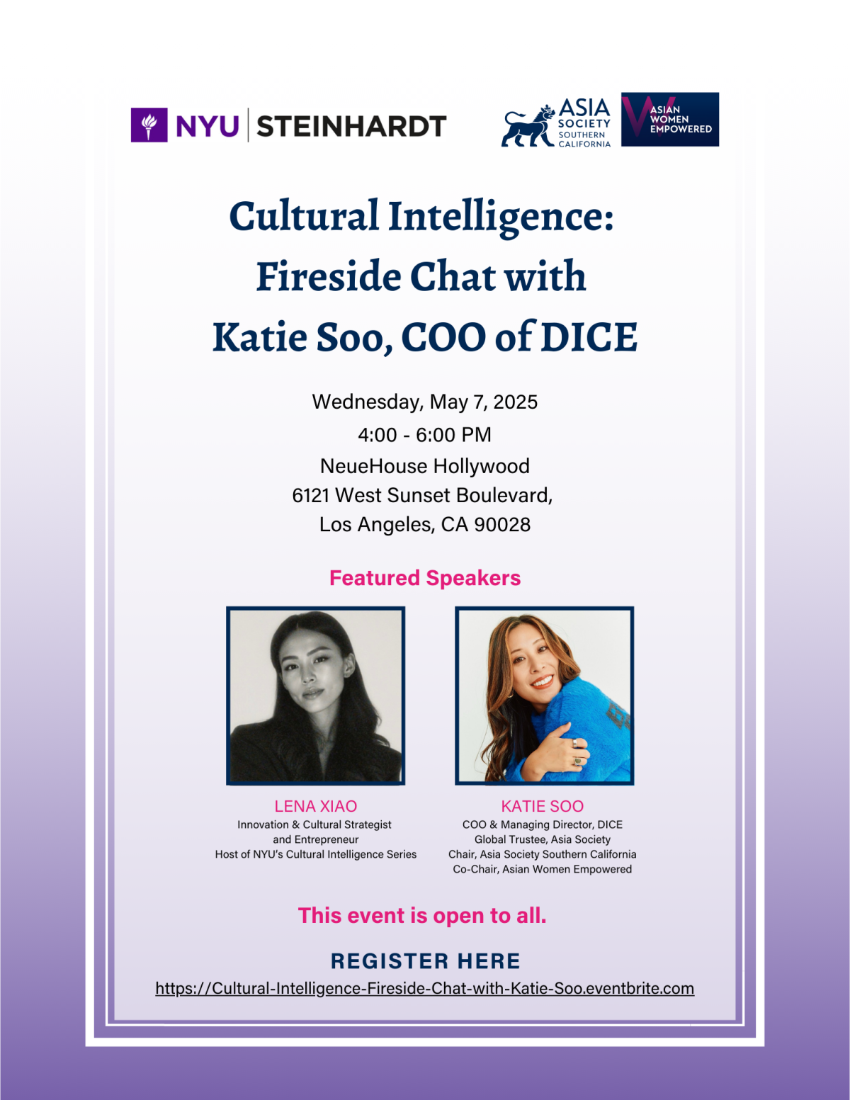 AWE & NYU Event Flyer