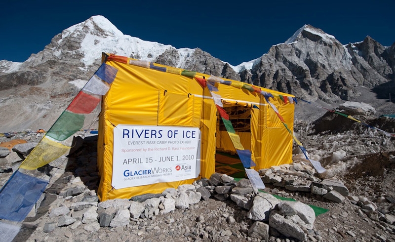 GRIP Photo Exhibit at Everest Base Camp. (David Breashears)