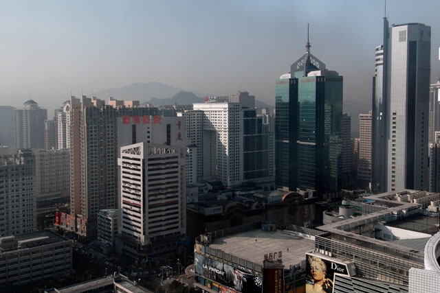A view the city's skyline in Shenzhen, January, 31 2007. (Philippe Lopez/AFP/Getty Images)