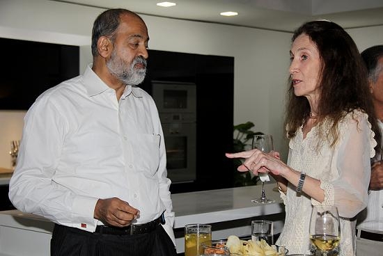 Adil Zainulbhai, Chairman McKinsey & Company, India (L) and Paula Petigara (R). (Asia Society India Centre)