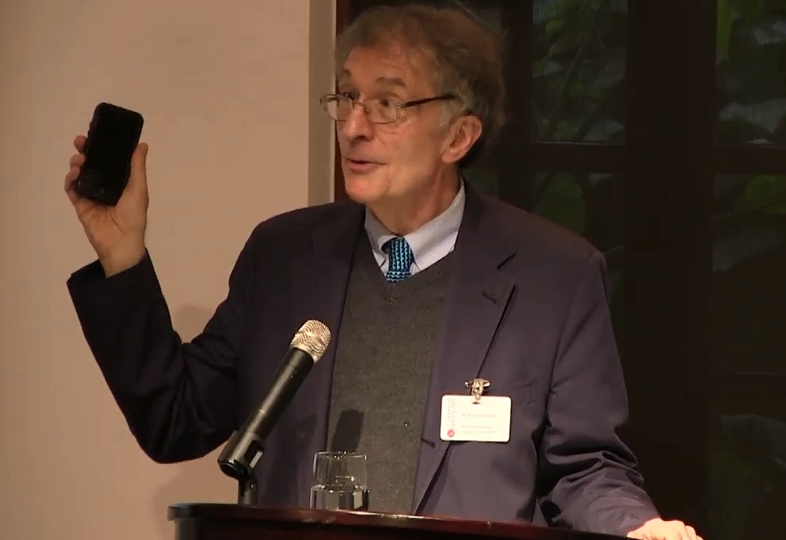 Professor Howard Gardner, Hobbs Professor of Cognition and Education, Harvard Graduate School of Education and co-author of "The App Generation," on November 13, 2014 at Asia Society Hong Kong Center.
