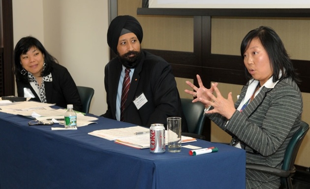 A workshop discussion on Engaging Your Asian Network with facilitator Audrey S. Lee of Hyun &amp; Associates, and subject matter experts Ravi Aurora of MasterCard Worldwide and Sue Ann Hong of State Farm Insurance.
