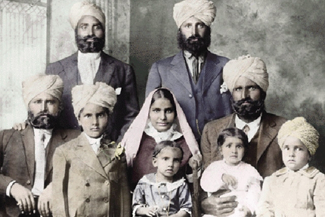 An immigrant Punjabi family in America c. 1900s