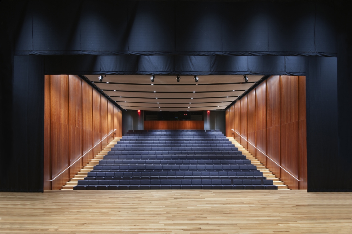 The Brown Foundation Performing Arts Theater seats 273 and features a 70-by-33 foot stage. (Paul Hester)
