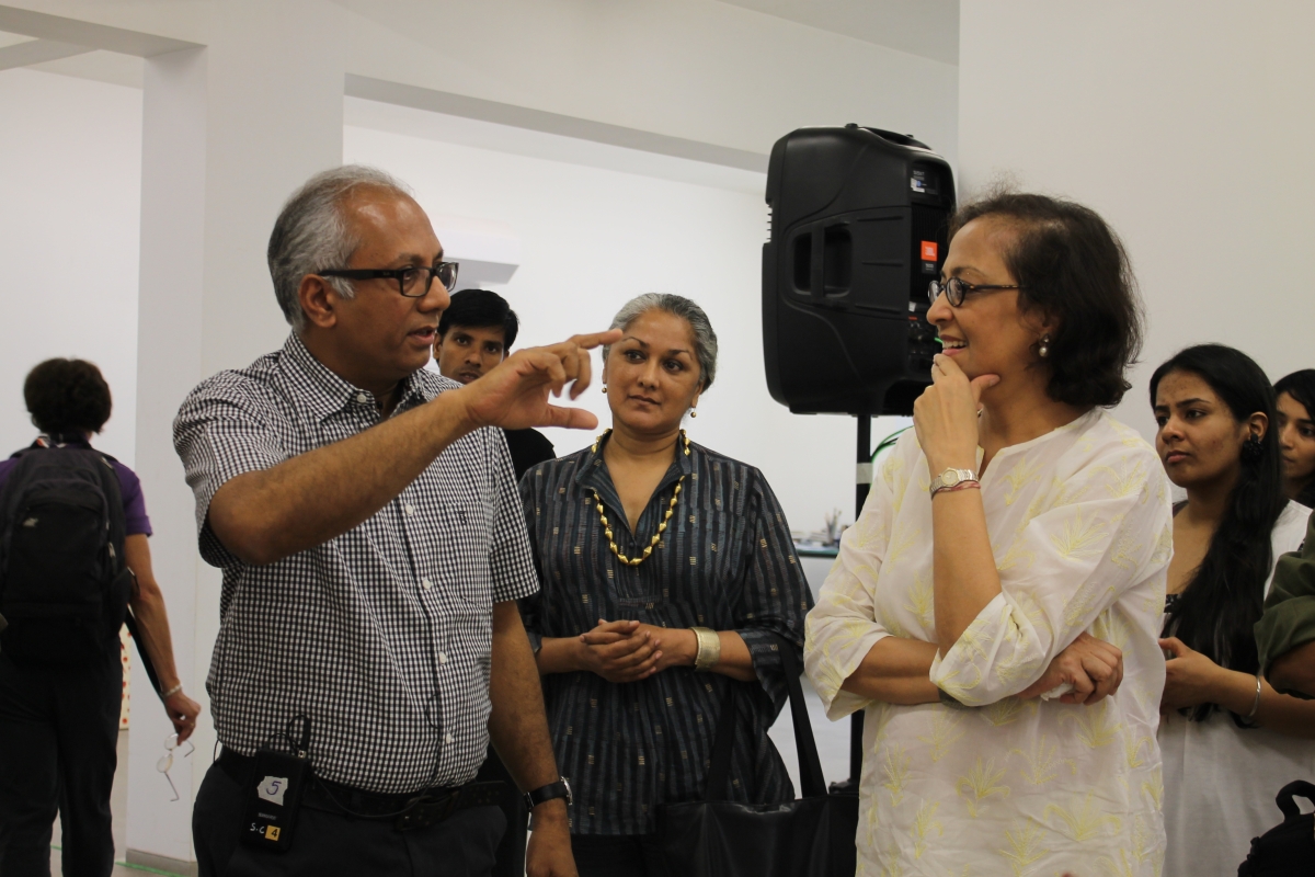 L to R: Artist Atul Dodiya and  Bunty Chand, Executive Director Asia Society India Centre. (Asia Society India Centre)