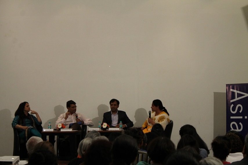 L-R Rohini Nilekani, Maheshwar Peri, Shantanu Prakash and Rukmini Banerji