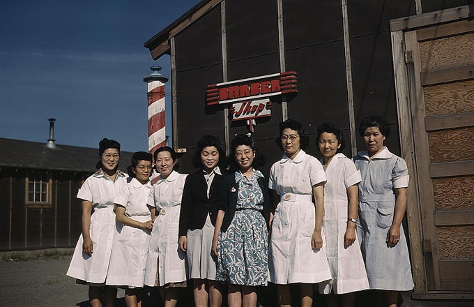 Japanese Americans at the Tule Lake Segregation Center in Newell, CA, ca. 1942