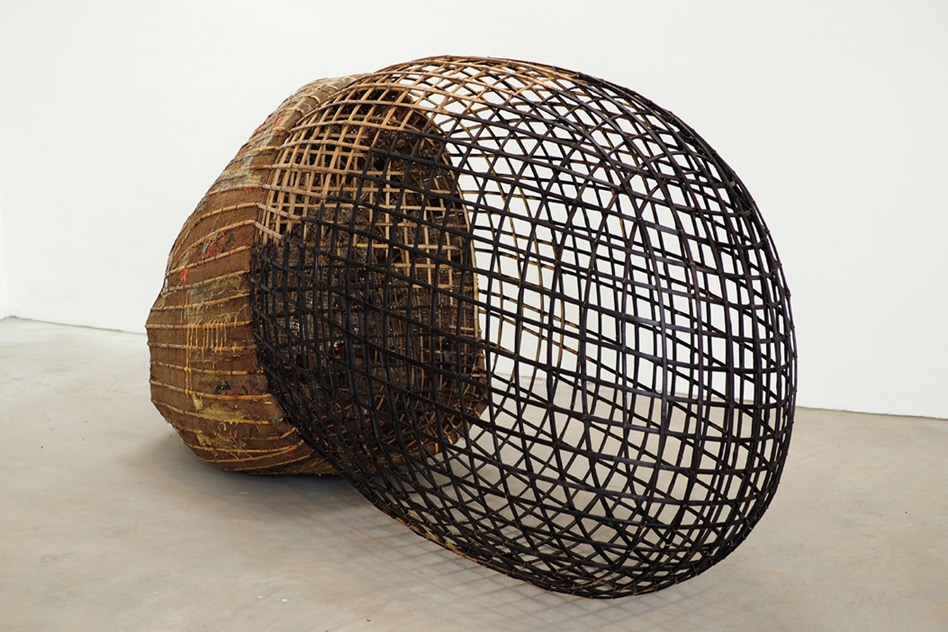 Sopheap Pich, "Large Seed, 2015," Bamboo, rattan, metal wire, burlap, plastics, and synthetic resin, Courtesy of Tyler Rollins Fine Art