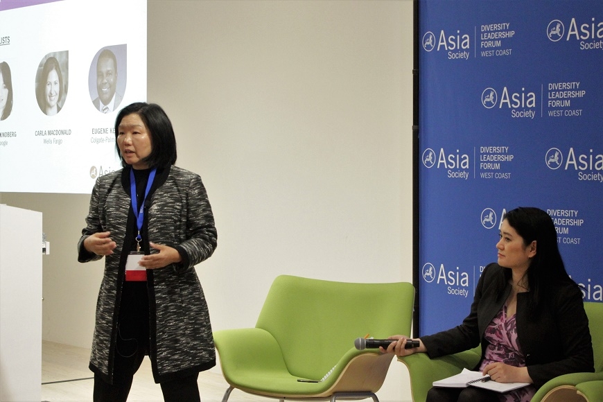 Linda Akutagawa of LEAP actively moderated the afternoon session, "Closing the Gender Gap: Advancing Asian American Diverse Talent" (Stesha Marcon).
