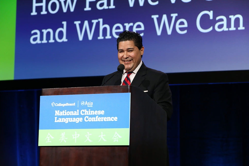 Houston Independent School District Superintendent Richard A. Carranza speaks at the first plenary session. (David Keith/David Keith Photography)