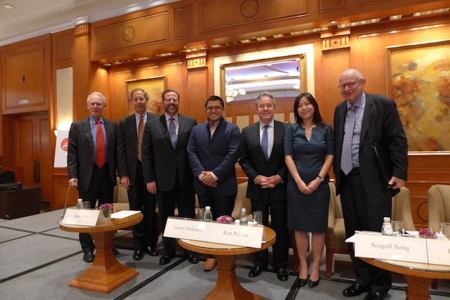Speakers pose for a photo at the Shanghai event (Asia Society)