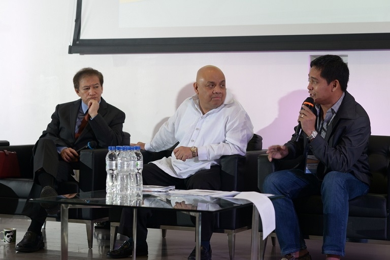 Mayor of Guiuan, Christopher Gonzales, participates in a session with Rene “Butch” Meily and Danny Antonio (Asia Society)