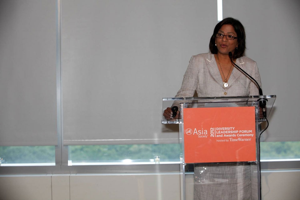 Subha Barry delivers remarks at the Awards Ceremony