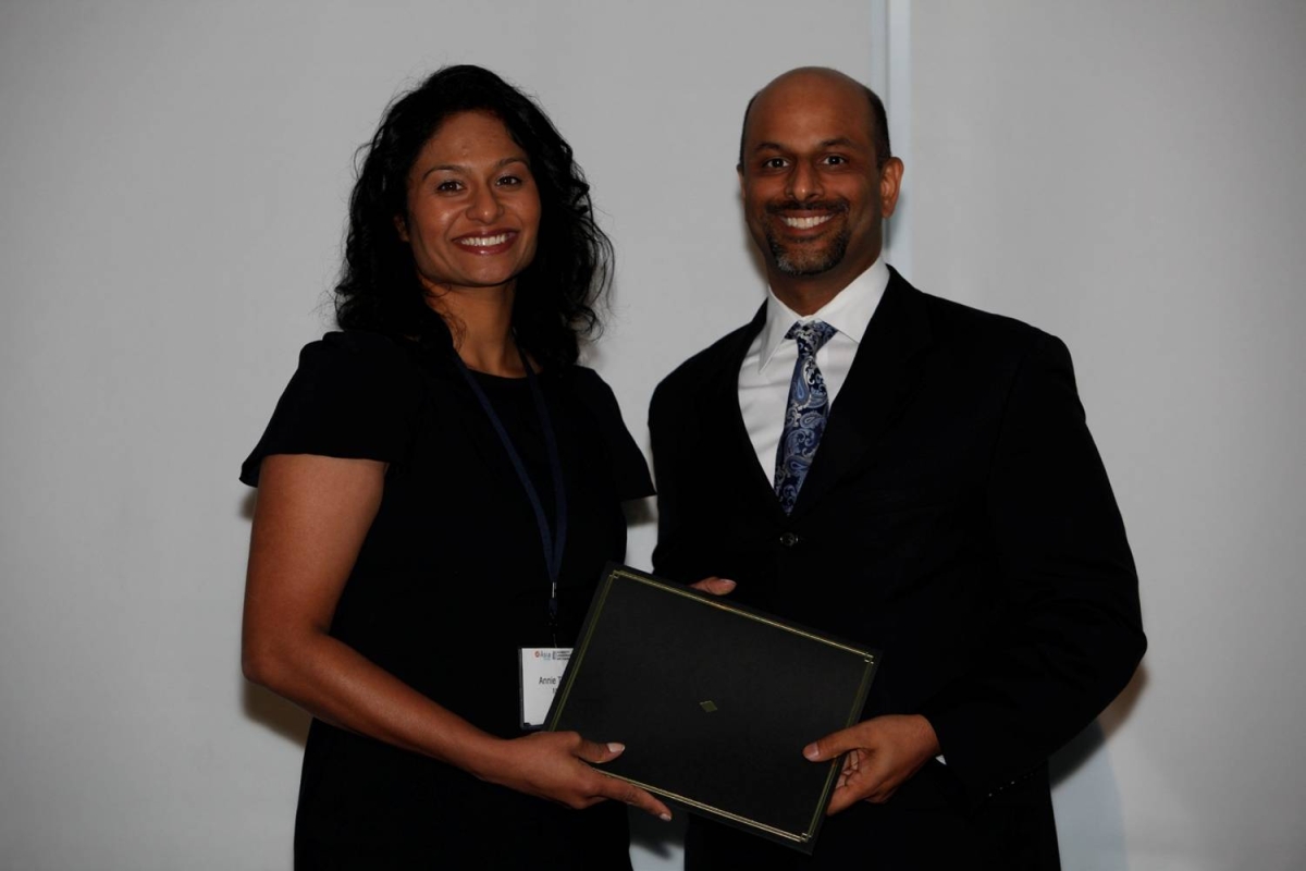 Annie Thomas, Asia Pacific Employee Resource Business Group Leader at Merck receives the Honor for Distinguished Practice for the Best Company for Support of the Asian Pacific American Community
