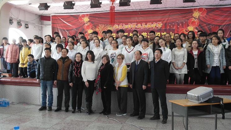 Camp delegation from the first English Winter Immersion Camp at Mudanjiang Number 2 High School in Heilongjiang Province. (Debora L. Nicholson)