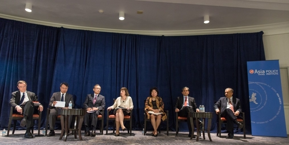 On June 15, 2016, the Asia Society Policy Institute hosted a distinguished panel of experts for a discussion on the prospects for economic integration in the Asia-Pacific. Nick Khazal / Asia Society  