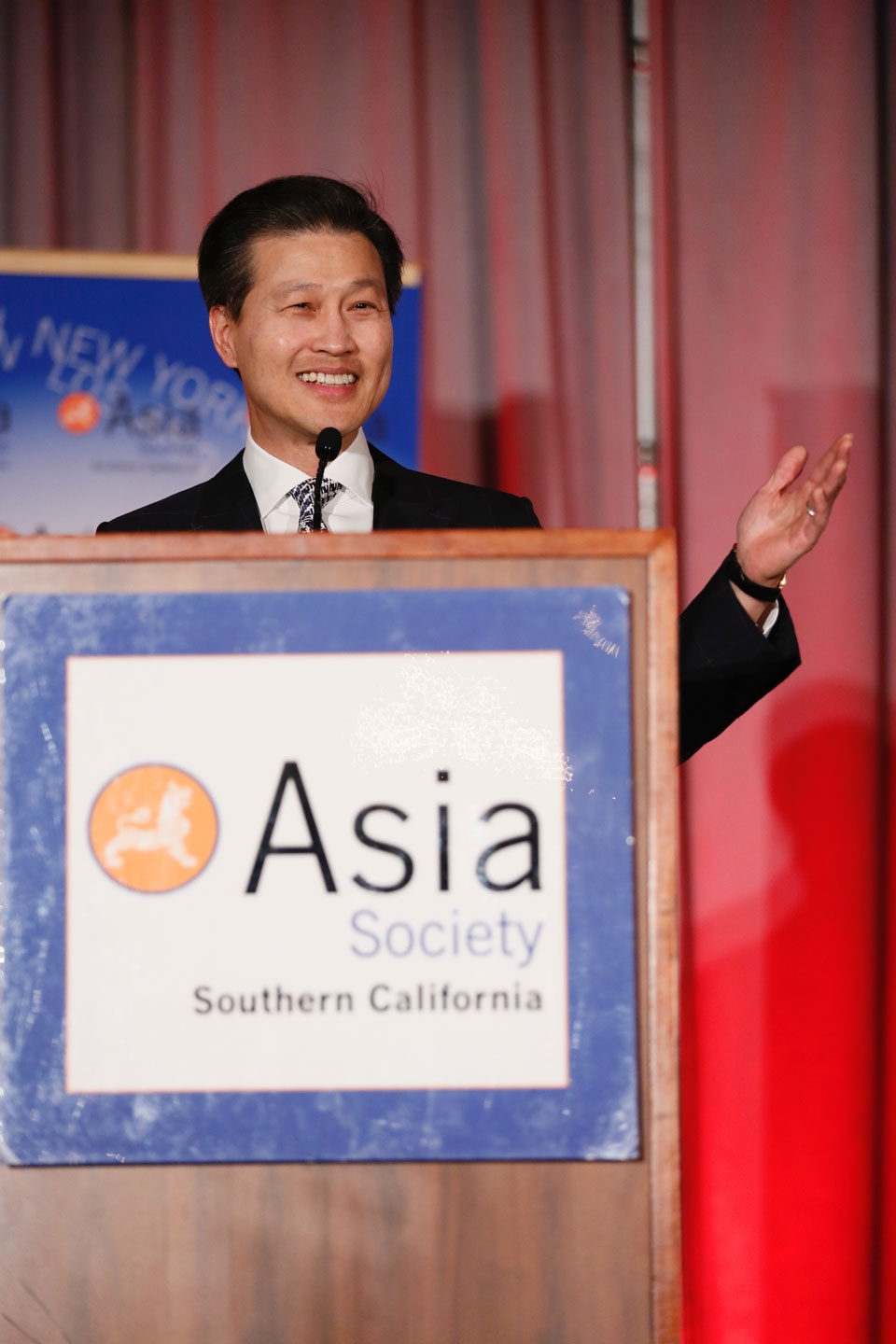 Dominic Ng, East West Bank speaks during the 2016 U.S.-China Film Gala Dinner held at the Millennium Biltmore Hotel on Wednesday, November 2, 2016, in Los Angeles, California. 