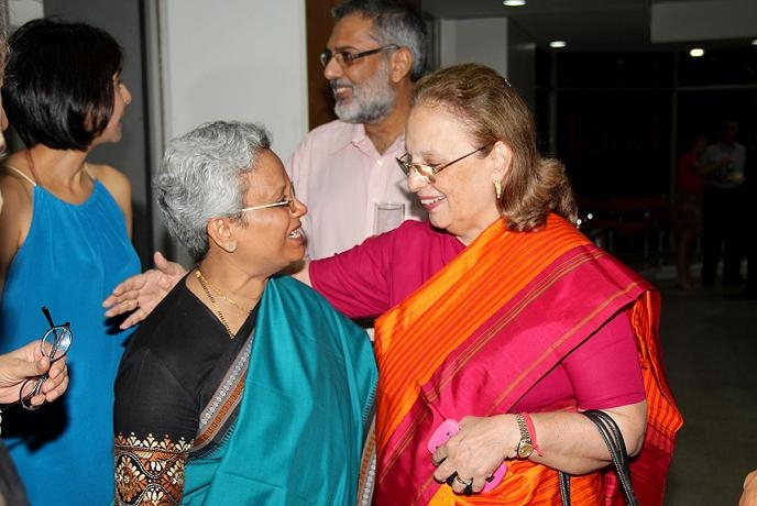 Urmila Subbarao (L) and Pheroza Godrej (R). (Asia Society India Centre)