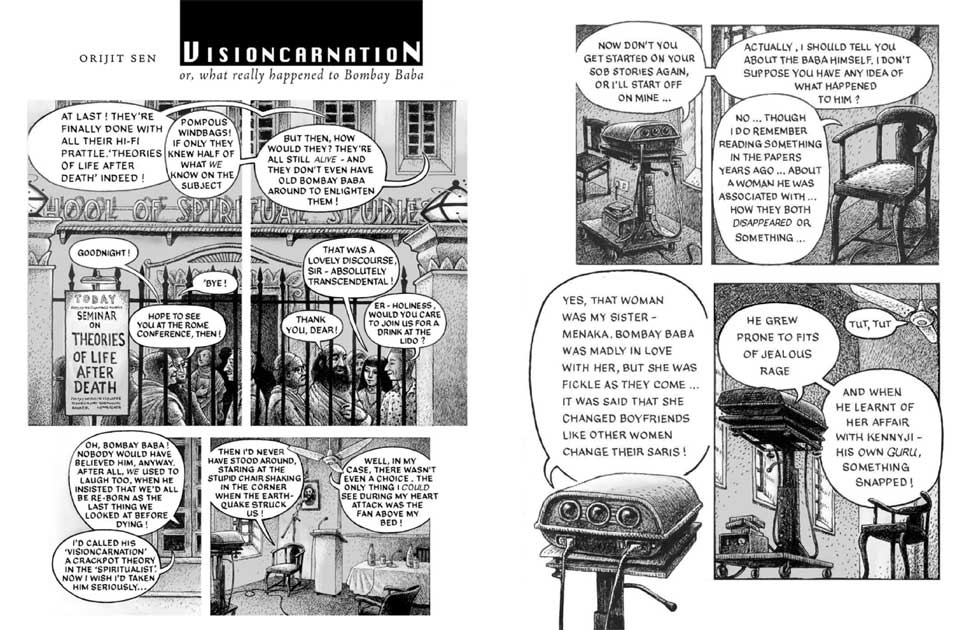 From Volume One: "Visioncarnation" by Orijit Sen. (Comix.India)