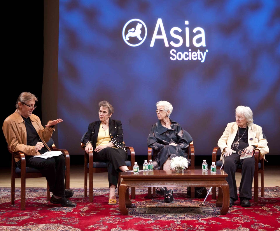 L to R: Andrei Serban, Angela Pietropinto, Valda Setterfield and Margaret Croyden at Asia Society New York on October 5, 2013.