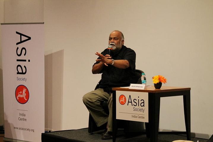 New York University Professor Arjun Appadurai in Mumbai on July 25, 2013. (Asia Society India Centre) 