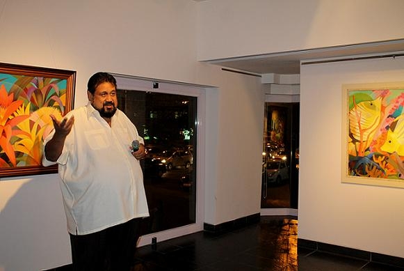 Visual artist Senaka Senanayake at Tao Art Gallery in Mumbai on October 22, 2013. (Asia Society India Centre)
