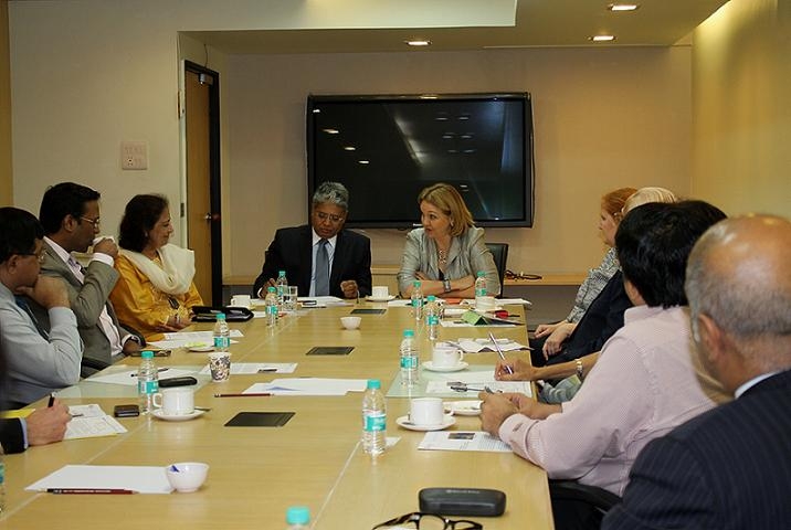 Bunty Chand, Executive Director, Asia Society India Centre, Akhil Gupta, Chairman, Blackstone India and Josette Sheeran, President and CEO, Asia Society