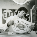 Robert Indiana in his Spring Street Studio, 1966