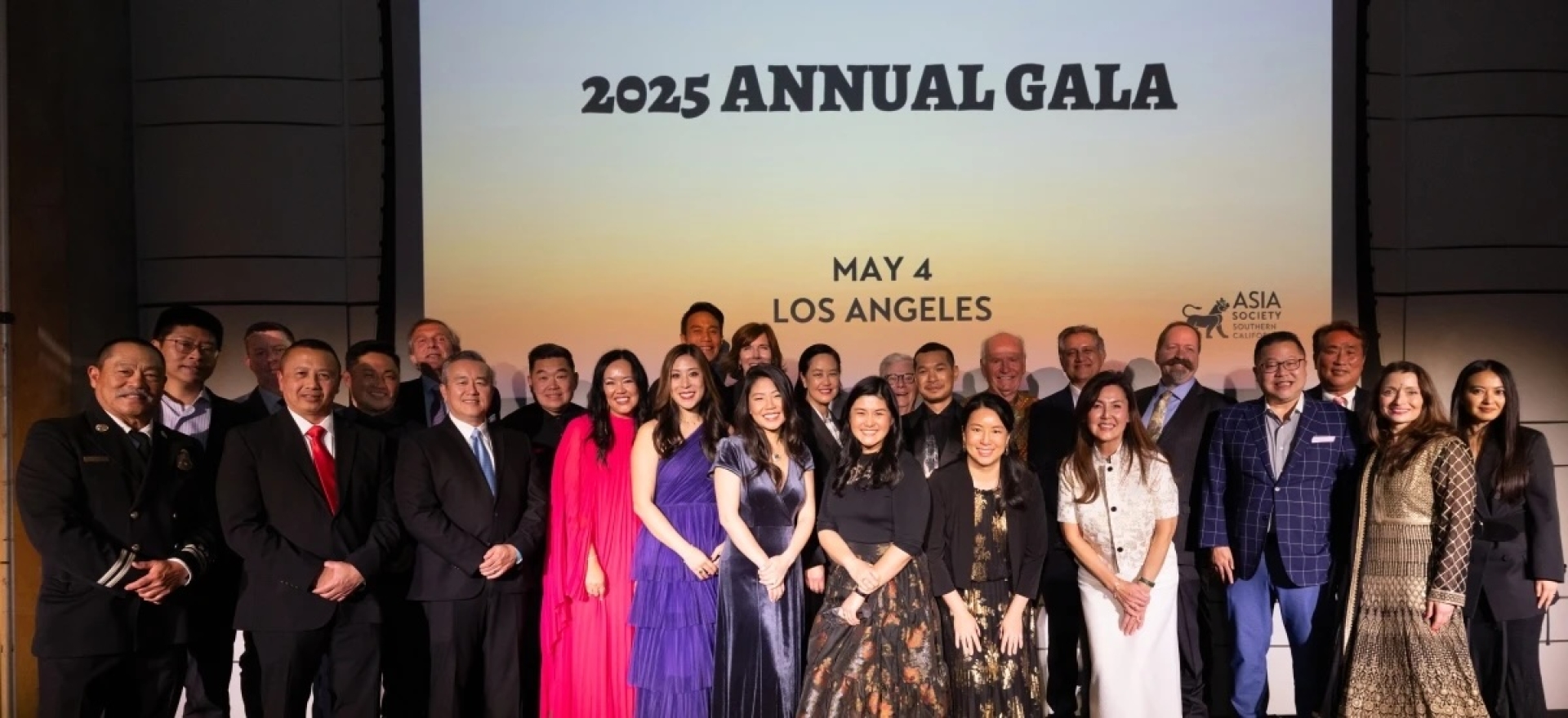 Honorees on stage at the 2025 Asia Society Southern California Annual Dinner and Awards