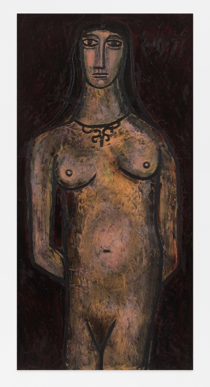 F. N. Souza. Standing Nude, 1957. 