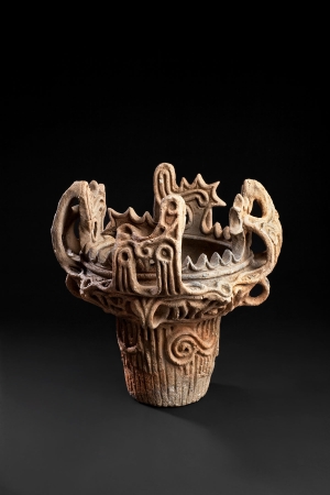 Flame-style Vessel. Japan. Middle Jōmon period, 3500–2500 BCE.