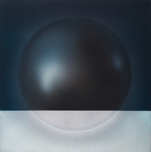 Hon Chi-fun, Floating Weight, 1976, acrylic on canvas, 130 x 131 cm. Collection of the artist. Photograph by Arnold Lee.