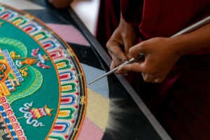 Mandala Sand Painting by the Mystical Arts of Tibet